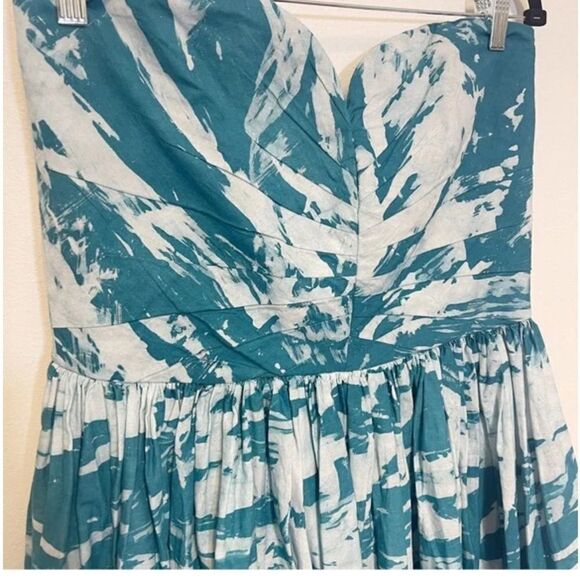 Sika Nia Strapless Printed Knee-Length Dress sz 10 - Picture 5 of 8